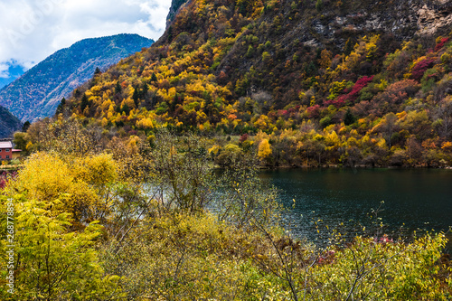 fall in mountains in Sichuan China