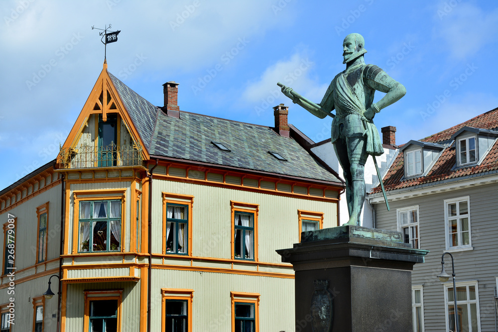 Fototapeta premium pomnik w Gamle Fredrikstad, Norwegia