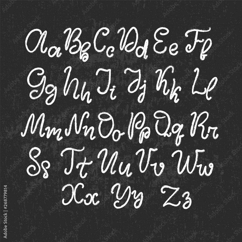 Hand drawn lettering font, alphabet Hand drawn lettering font, alphabet