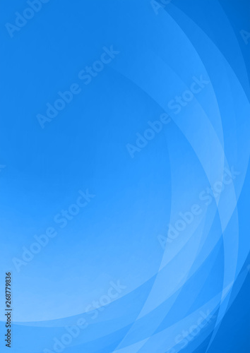 Abstract curved blue background