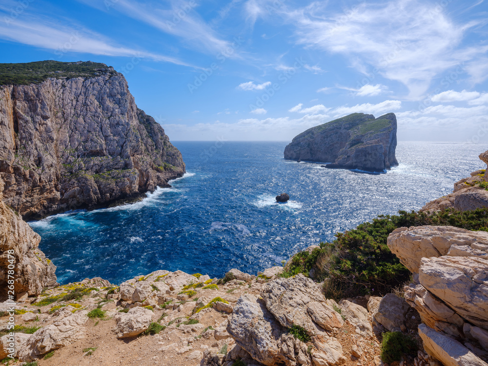 Capo Caccia and plain island in Sardinia