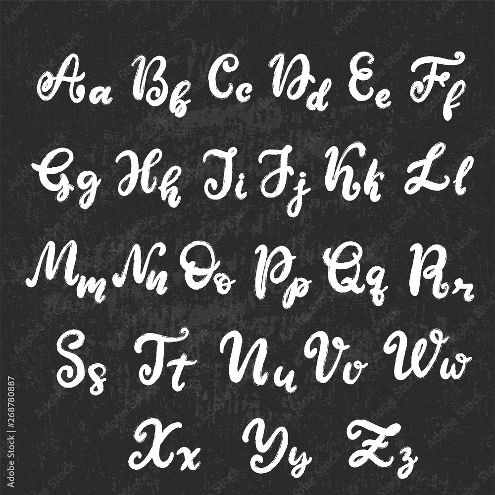 Hand drawn lettering font, alphabet Hand drawn lettering font, alphabet