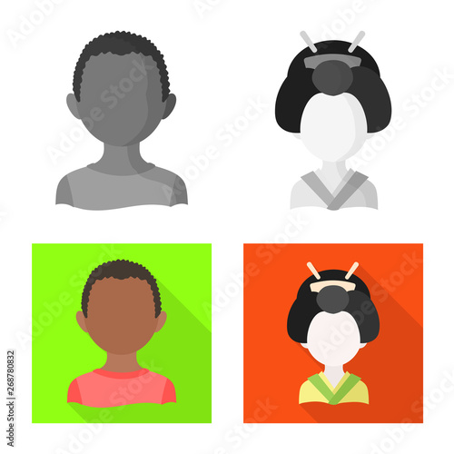 Vector design of imitator and resident sign. Collection of imitator and culture vector icon for stock.