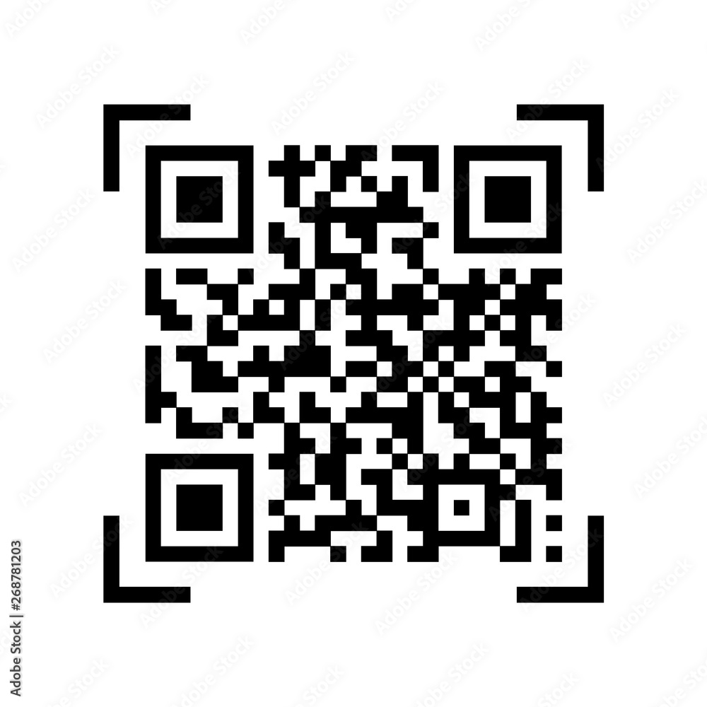 QR code. Sample qr code icon. Vector illustration QR code. Sample qr code icon. Vector illustration
