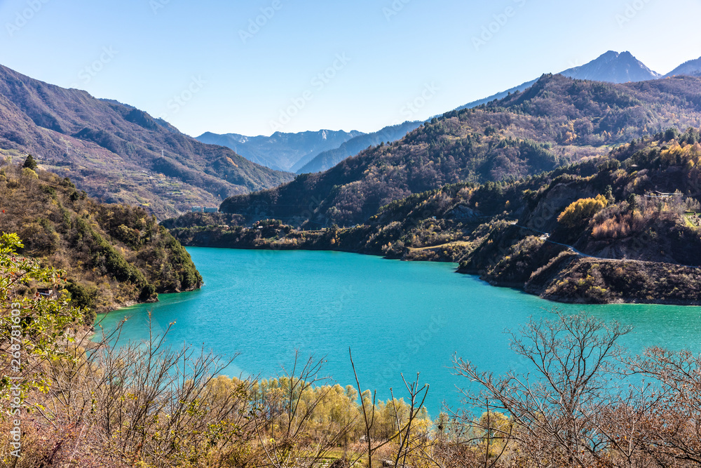 Obraz premium blue lake in Sichuan China