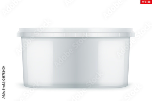 Clear Plastic container for food