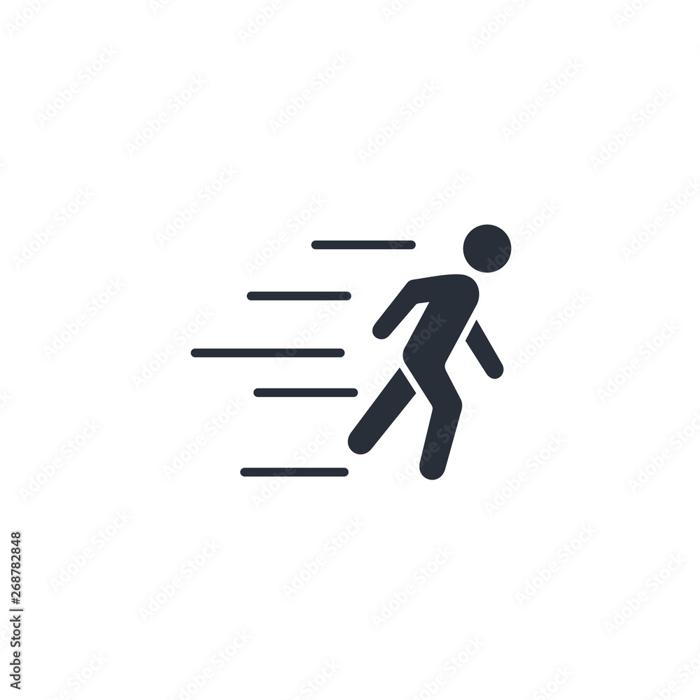 Running Man. Pursuit, hurry icon Running Man. Pursuit, hurry icon