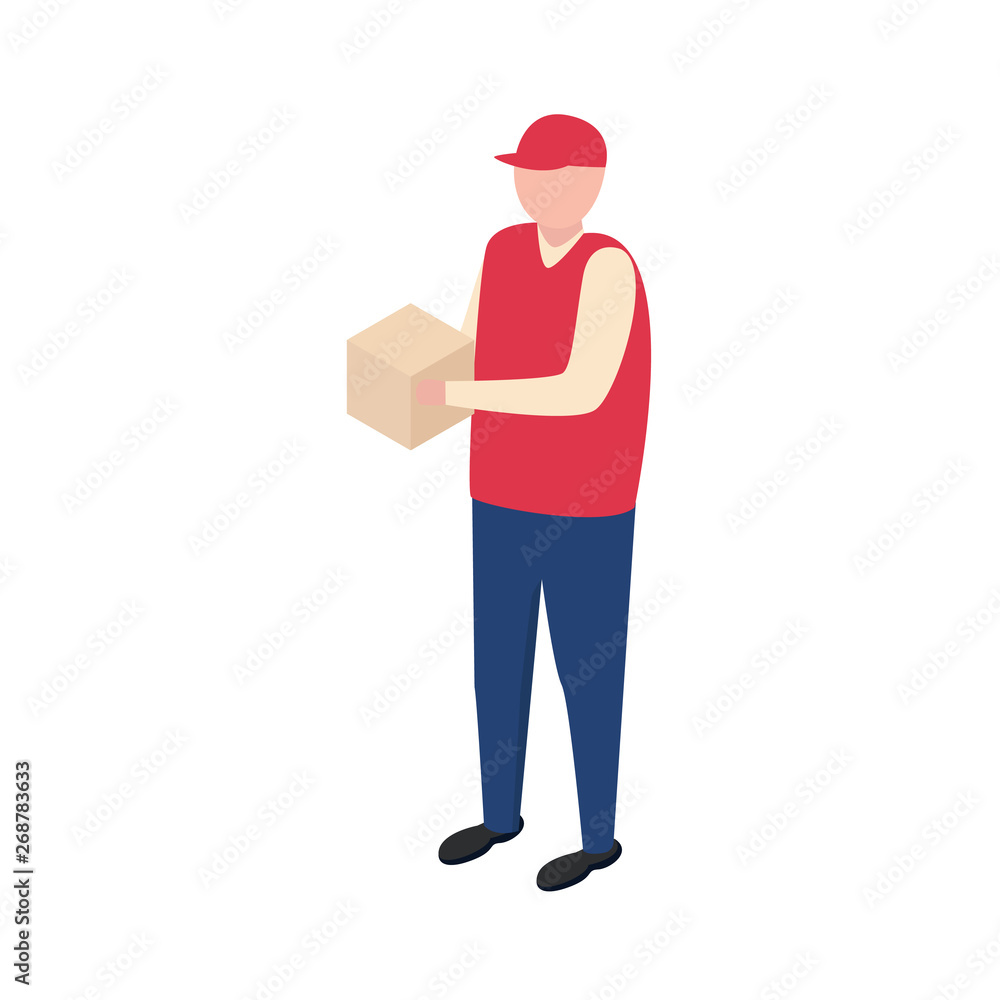 Delivery boy. Vector man Delivery boy. Vector man