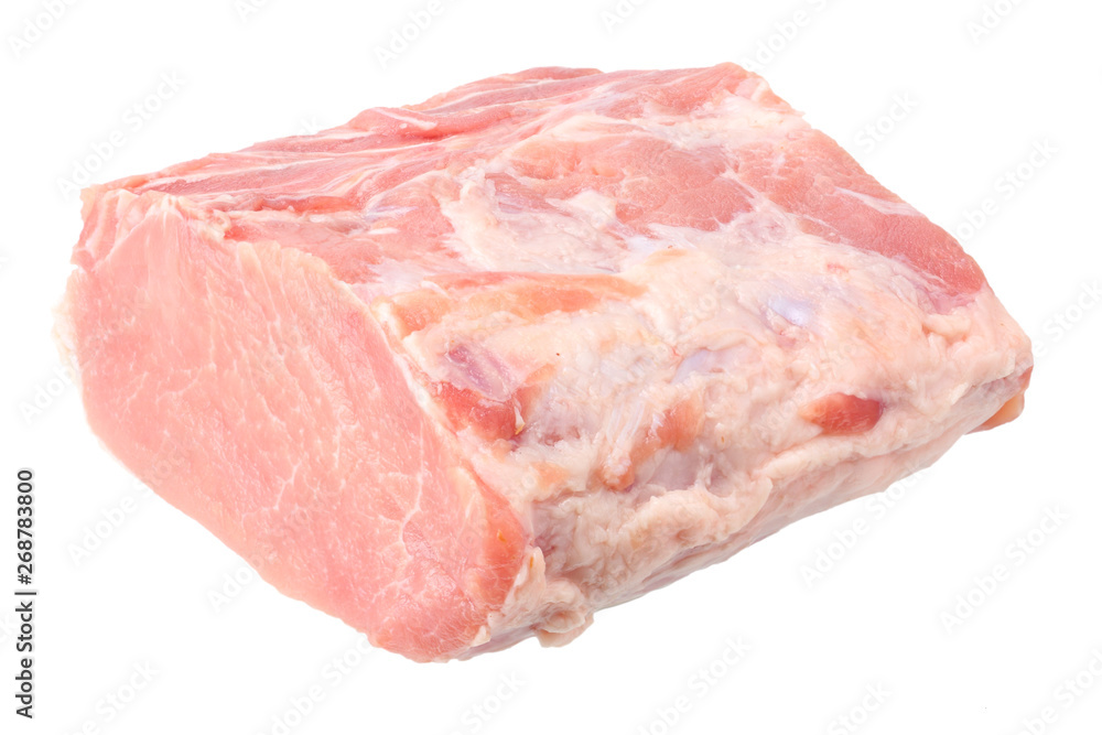 Raw pork meat isolated on white background Raw pork meat isolated on white background