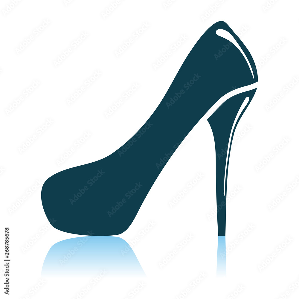 Female Shoe With High Heel Icon Female Shoe With High Heel Icon