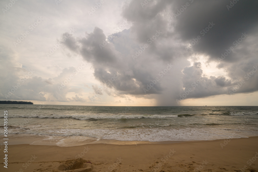 Sunset on the Thailand beach 