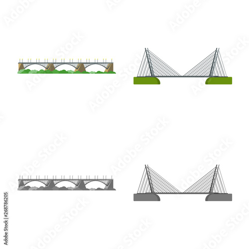 Isolated object of connection and design symbol. Set of connection and side stock symbol for web.