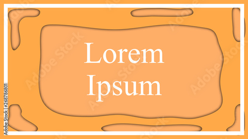 Dynamic textured orange background with fluid liquid shape. For flyer, brochure, booklet and websites design. Wavy geometric background. EPS 10.