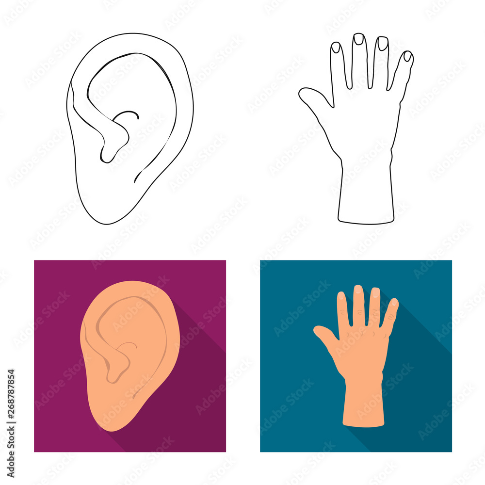 Isolated object of body and part icon. Collection of body and anatomy stock vector illustration. Isolated object of body and part icon. Collection of body and anatomy stock vector illustration.