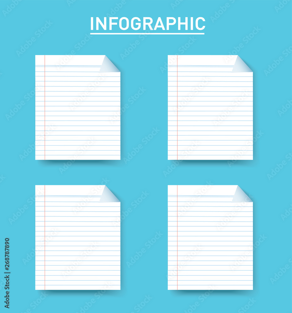 paper line square info graphic Vector template with 4 options. Can be used for web, diagram, graph, presentation, chart, report, step by step infographics. Abstract background paper line square info graphic Vector template with 4 options. Can be used for web, diagram, graph, presentation, chart, report, step by step infographics. Abstract background