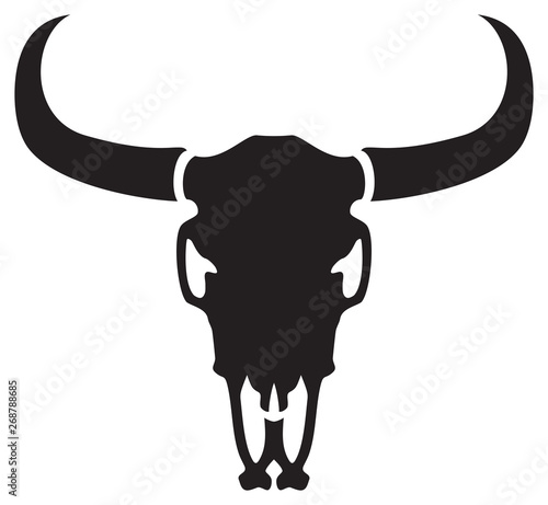 bull skull vector icon