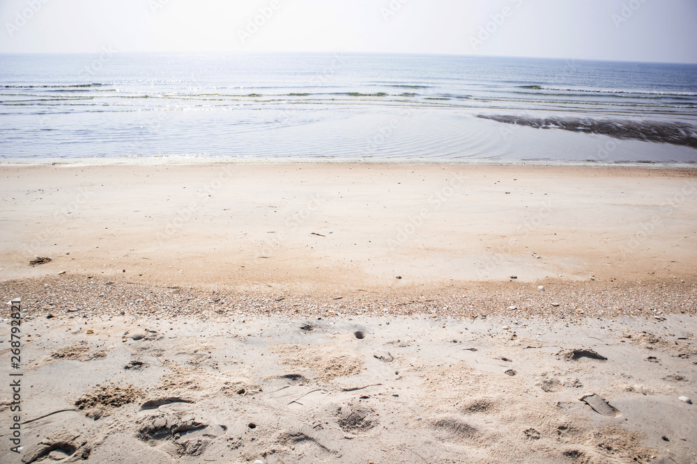 Empty beautiful sand beach background Empty beautiful sand beach background