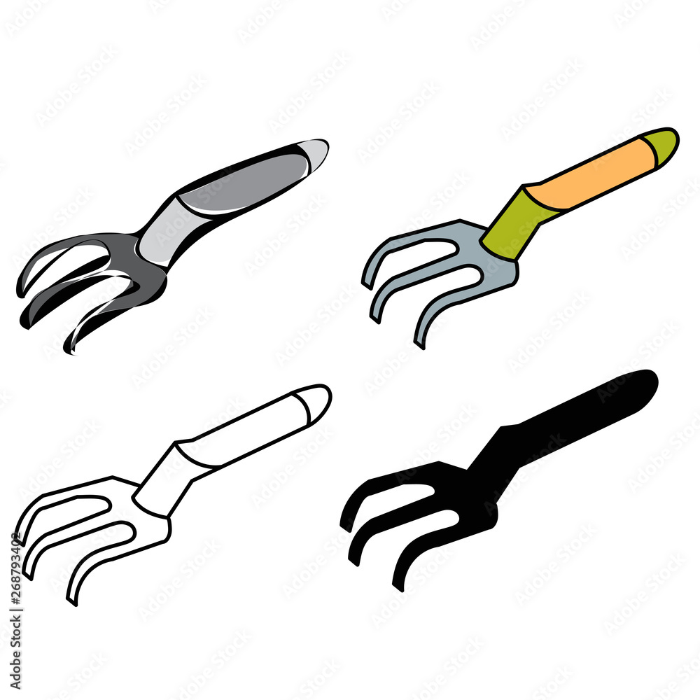 Obraz premium vector, isolated, hoe, chopper for the garden