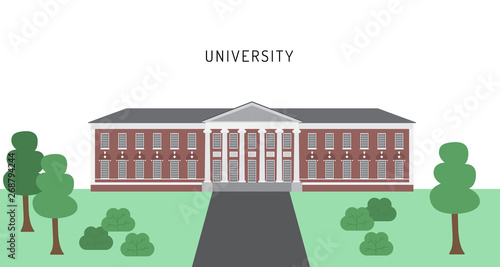University building in a flat style vector