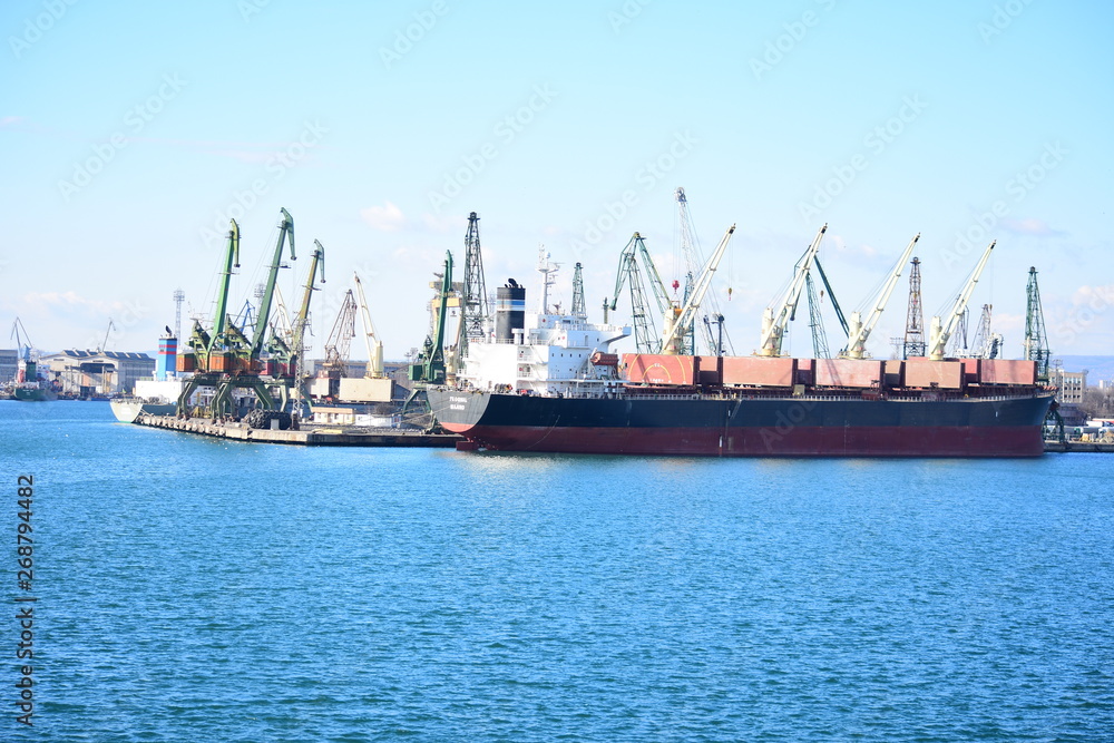 cargo ship in the port