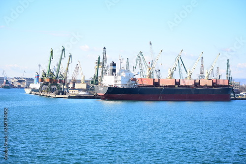 cargo ship in the port