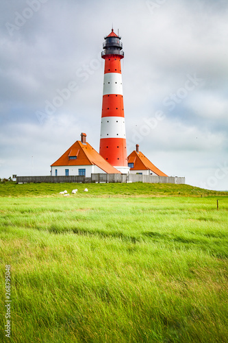 Westerheversand lighthouse  North Sea  Schleswig-Holstein  Germany