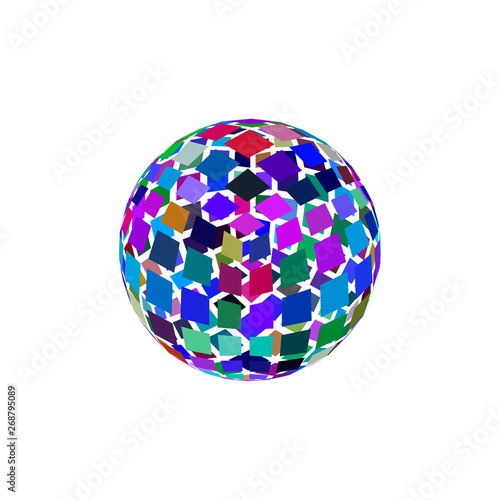 Abstract polygonal broken s...