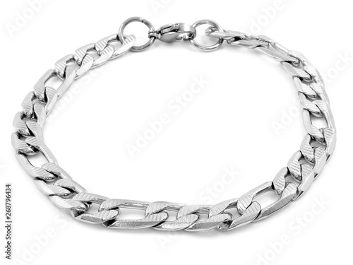 Jewelry silver bracelet. Stainless steel
