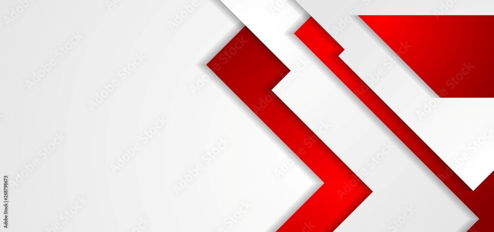 Red grey geometric tech abstract background
