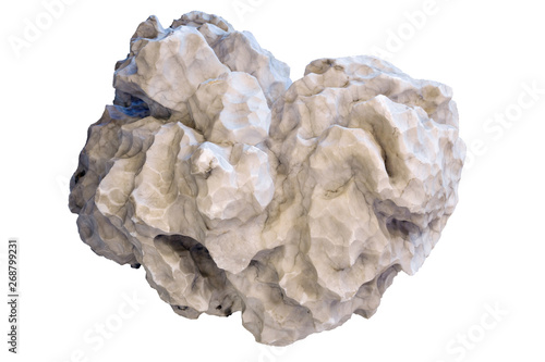 Obraz na plátně natural nugget alabaster isolated on white background