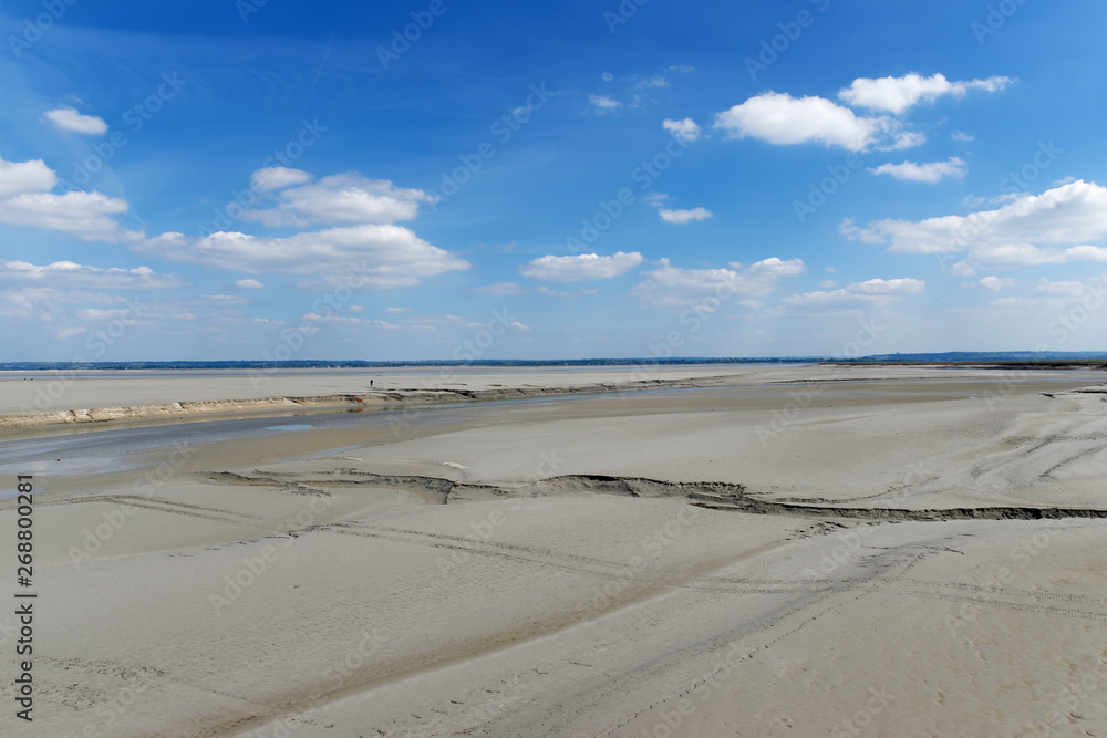 Mont saint Michel bay in normandy coast Mont saint Michel bay in normandy coast
