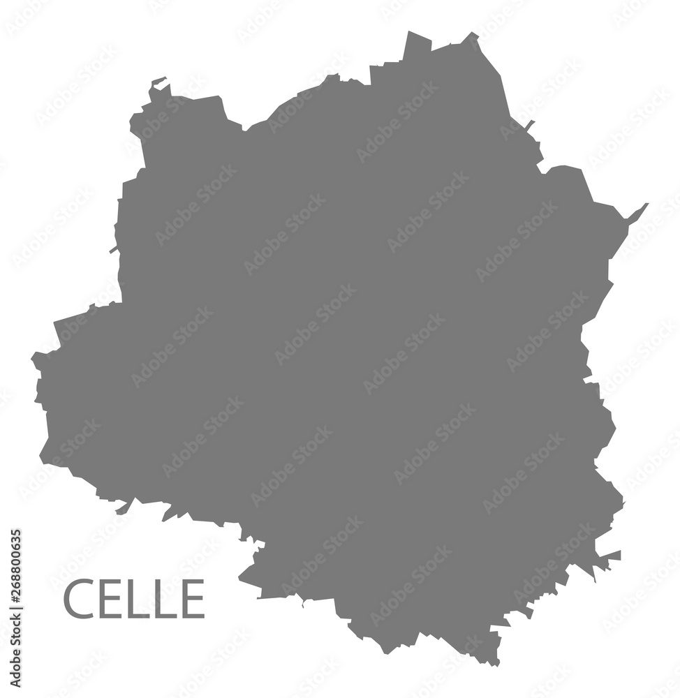 Celle grey county map of Lower Saxony Germany DE