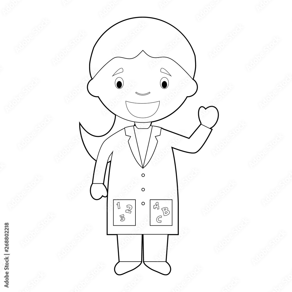 Line Drawing Teacher Stock Vector Illustration and Royalty Free Line Drawing  Teacher Clipart