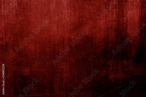 Red stained grungy background or texture photo