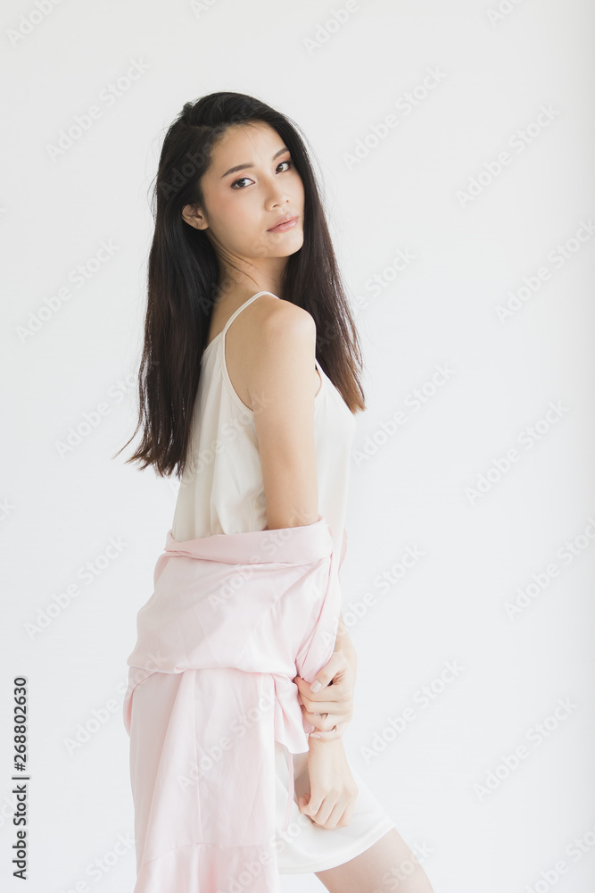 Sexy woman in pajamas posing in seductive mood.. Sexy woman in pajamas posing in seductive mood..