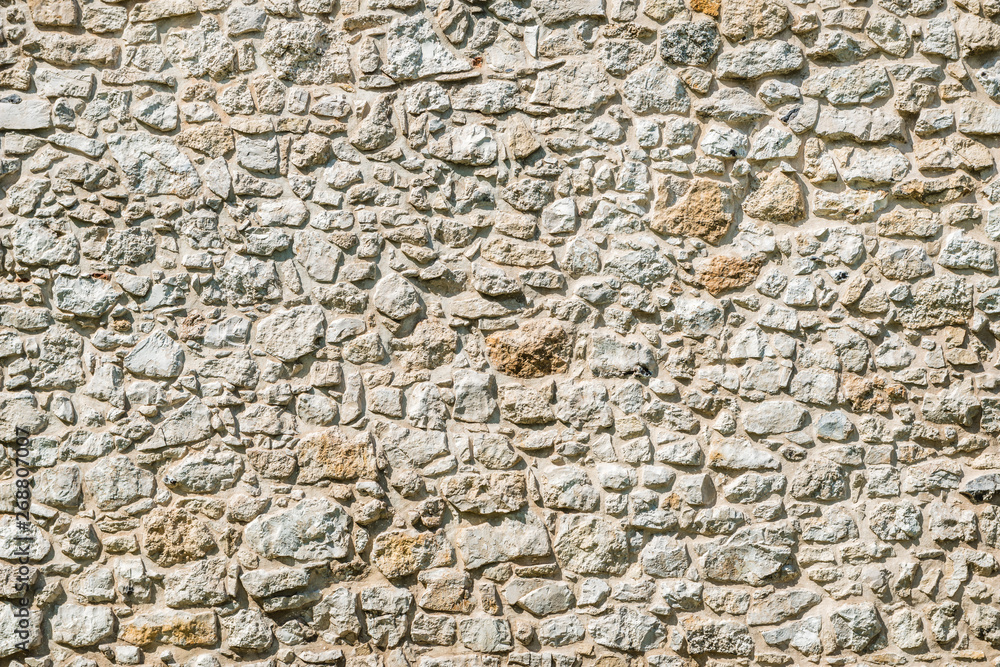 White limestone rock brick wall background