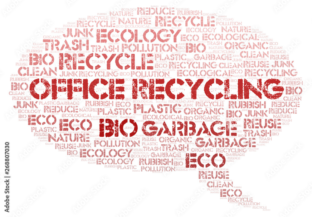 Office Recycling word cloud. Office Recycling word cloud.