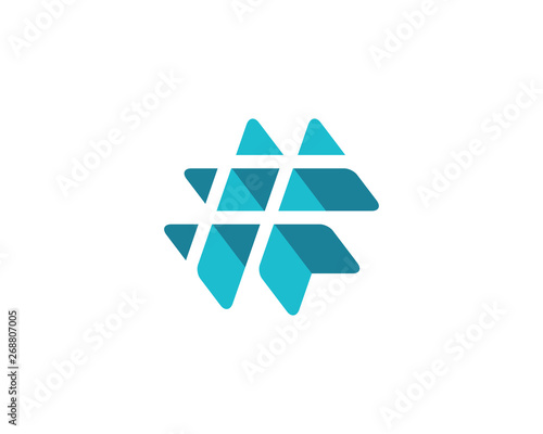 Hashtag symbol logo icon design template elements