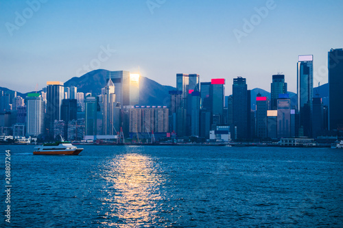 Victoria Harbor in sunset Hong Kong © 06photo