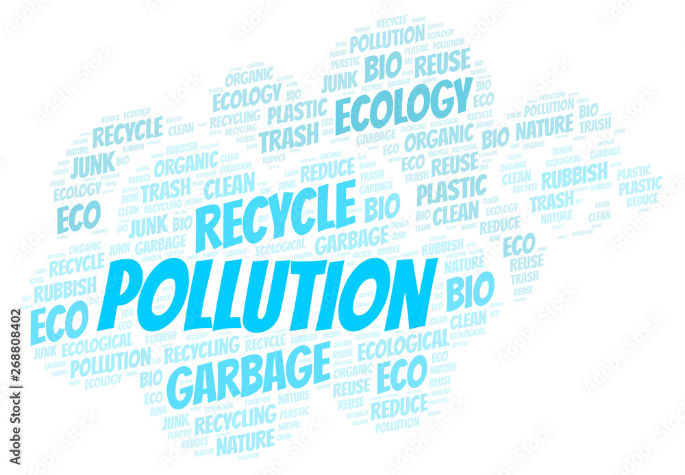 Pollution word cloud. Pollution word cloud.