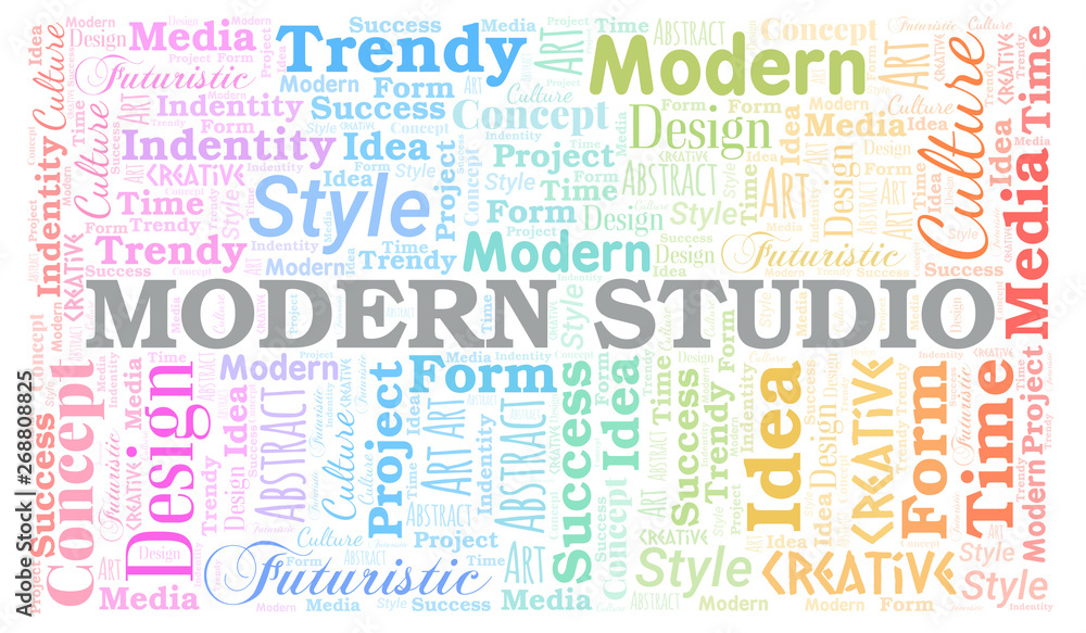 Modern Studio word cloud. Wordcloud made with text only. Modern Studio word cloud. Wordcloud made with text only.