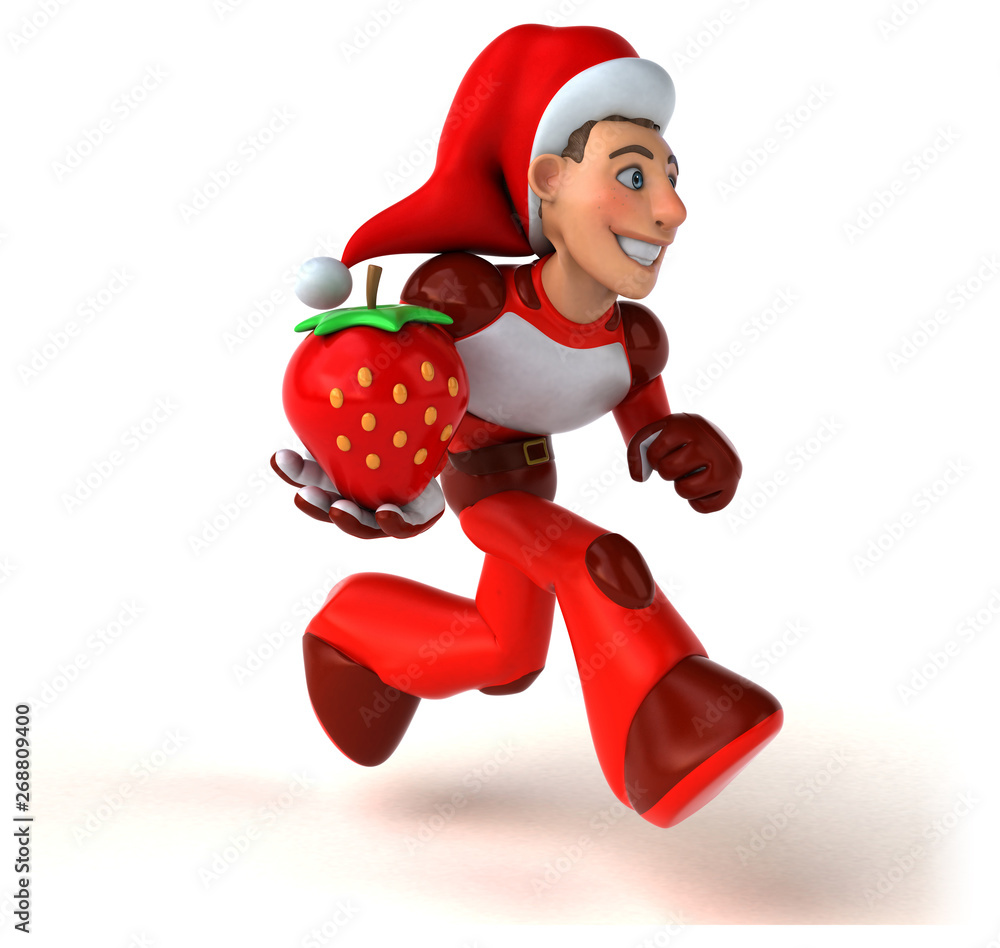 Fun Super Santa Claus - 3D Illustration Fun Super Santa Claus - 3D Illustration
