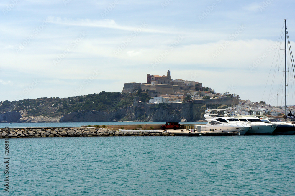 Ibiza Island.Old fortress of  Eivissa.Spain.