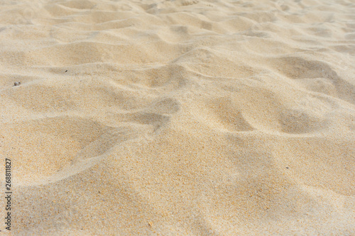 Full Frame Shot Close up Of Sand Texture On The Beach Sea In The Summer Sun.