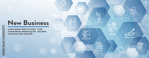 New Business Process Web Header Banner / Icon Set