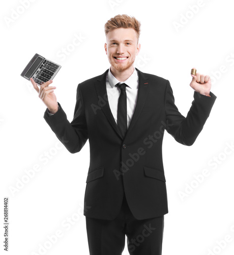 Portrait of male accountant...