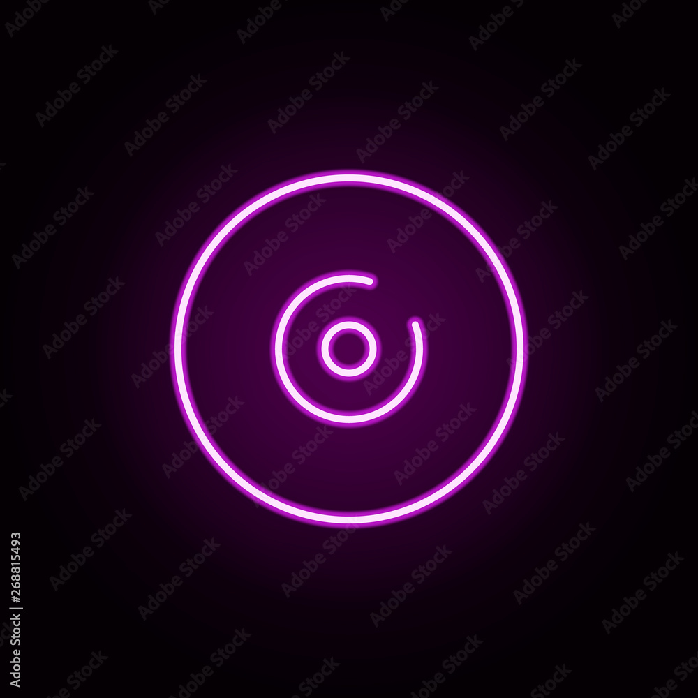CD neon icon. Elements of bar set. Simple icon for websites, web design, mobile app, info graphics CD neon icon. Elements of bar set. Simple icon for websites, web design, mobile app, info graphics