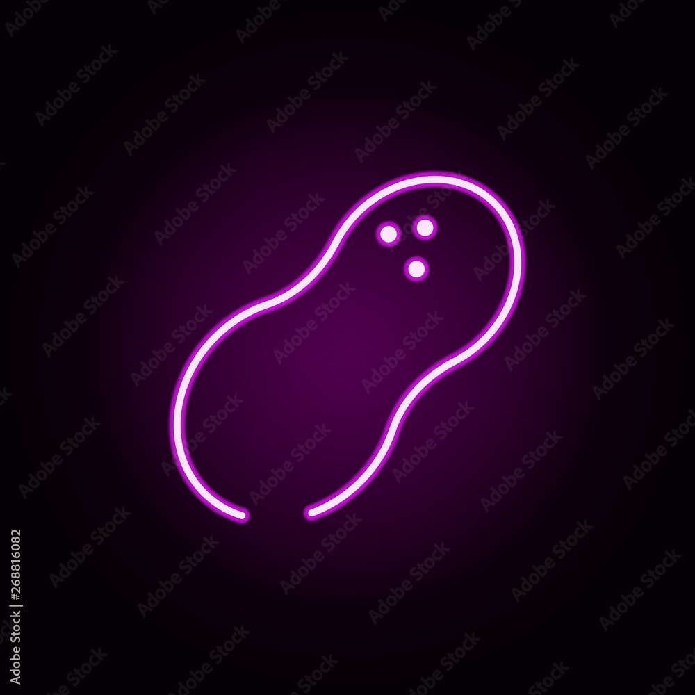 peanut neon icon. Elements of bar set. Simple icon for websites, web design, mobile app, info graphics
