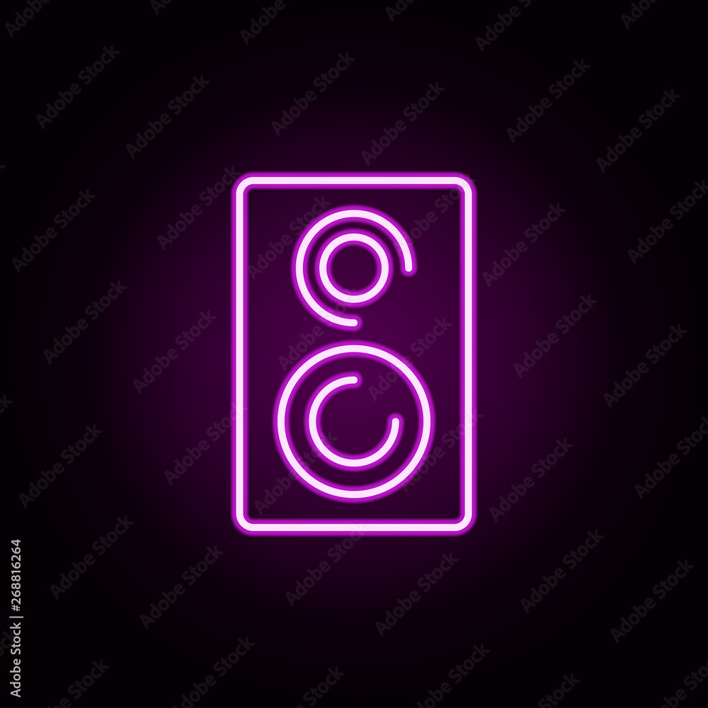 speakers neon icon. Elements of bar set. Simple icon for websites, web design, mobile app, info graphics speakers neon icon. Elements of bar set. Simple icon for websites, web design, mobile app, info graphics