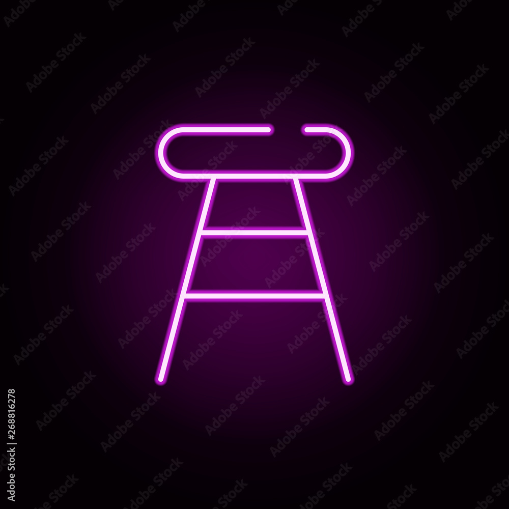 stool neon icon. Elements of bar set. Simple icon for websites, web design, mobile app, info graphics stool neon icon. Elements of bar set. Simple icon for websites, web design, mobile app, info graphics